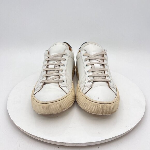 Woman By Common Projects Achilles Women Size EU 38 US 8 White Leather Low Shoes - Picture 2 of 14